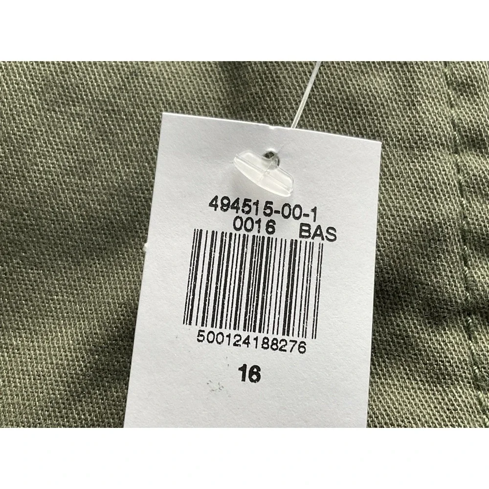 NWT Old Navy Olive Green Baggy‎ Pants, Boys Size 16 - Adjustable Waist Chino